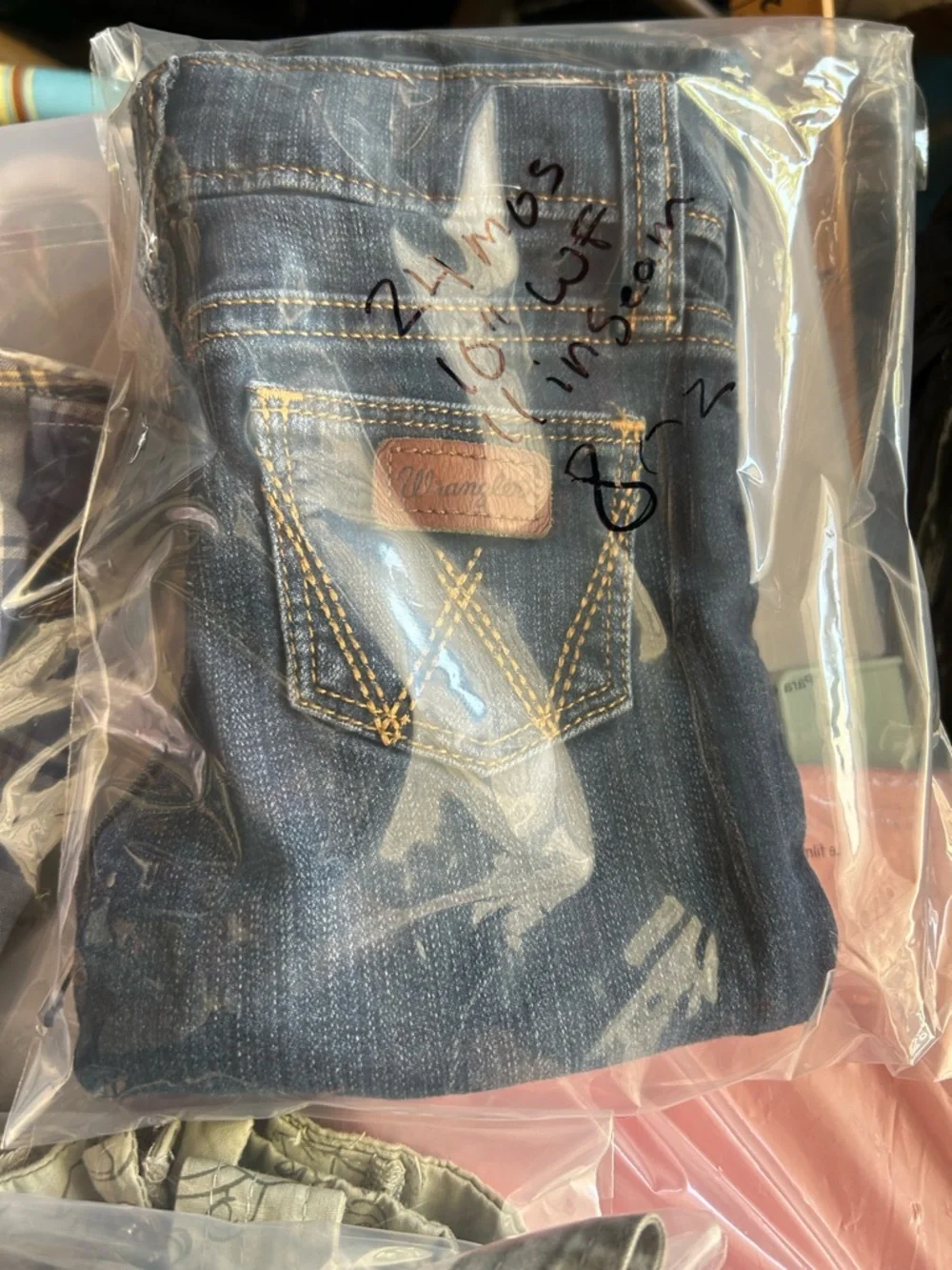 Wrangler Kids Dark Blue Stretch Denim Jeans